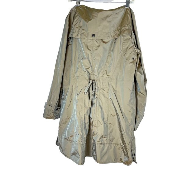 Cole Haan Womens Packable Hidden Hood Iridescent Trench Raincoat Jacket Womens L - Picture 5 of 15